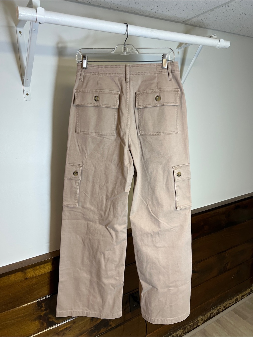 Women’s Cargo Wide-Leg Pants - Beige - Picture 2 of 6